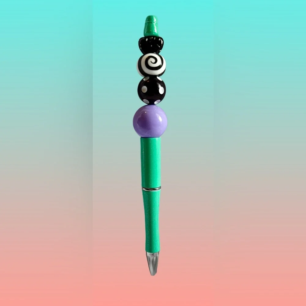 Mint Kawaii Pastel Cutie Custom Beaded Ink Pen